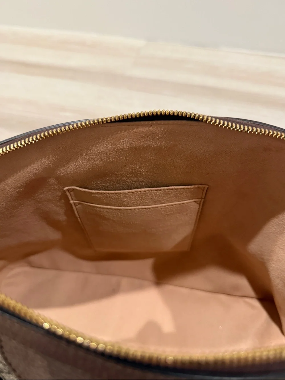 Gucci Brown/Beige GG Canvas Satchel with Green-Red Web Stripe